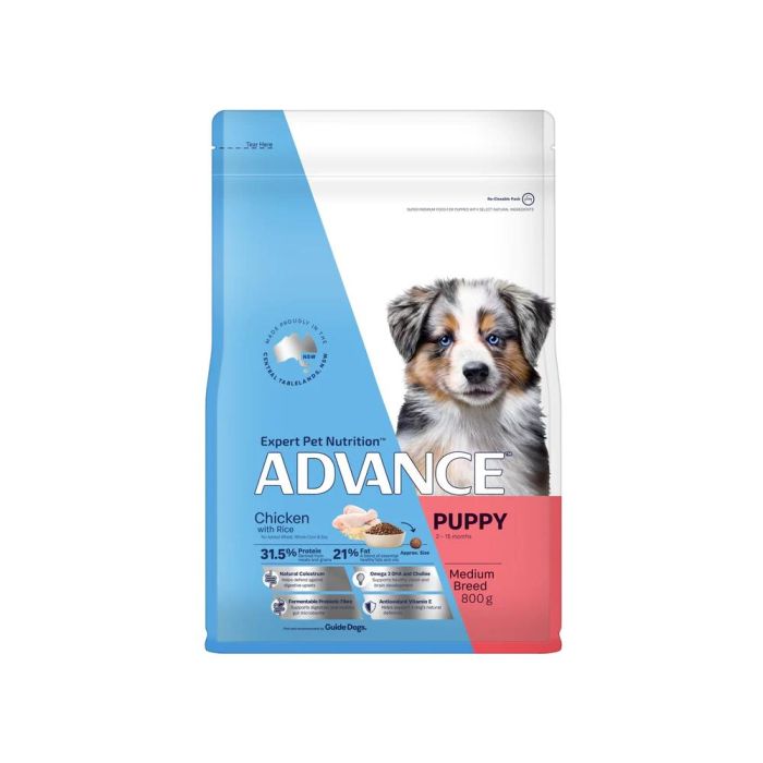 Advance Puppy Growth Medium Breed Chicken With Rice 800g VetProductsDirect